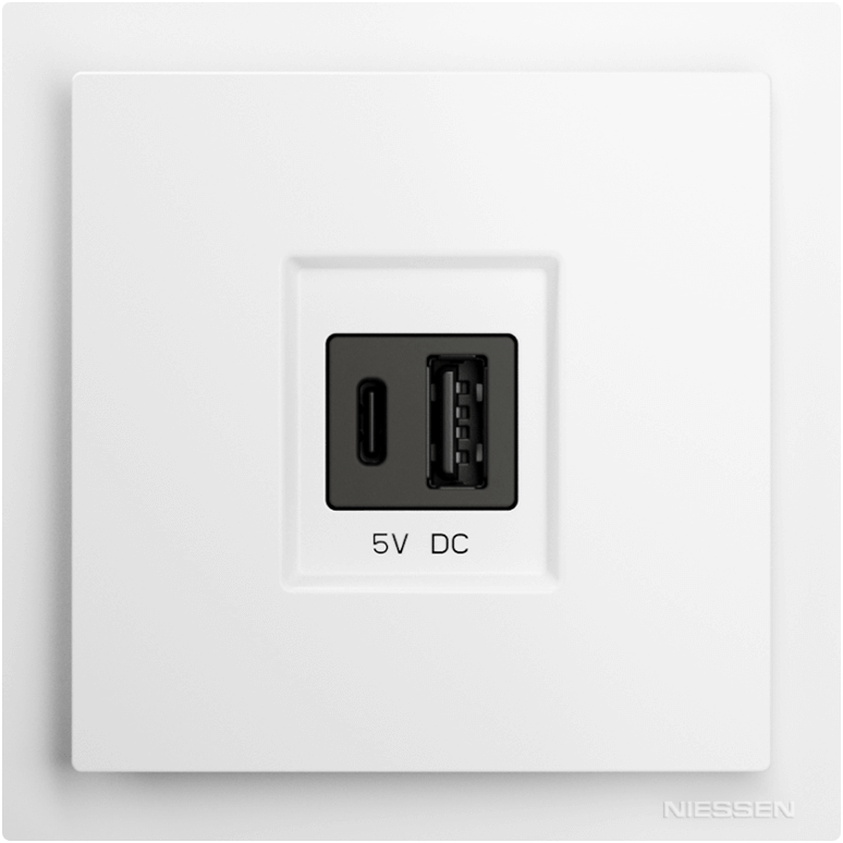 Producto cargador USB A+C ALBA Niessen